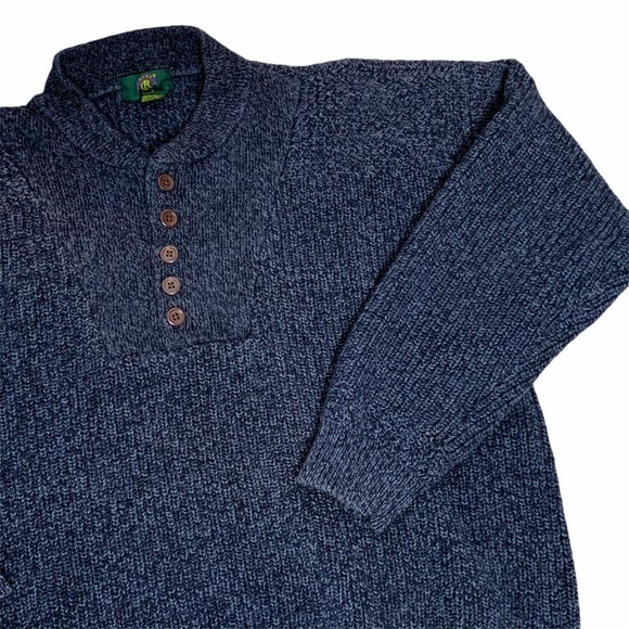 Vintage Club Room Heavy Knit Henley Sweater 15PE - Picture 5 of 7